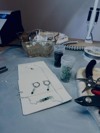 Fazetované korálky minerálů a stříbro 925. Simple & chic✨. #sperky #mineraly #spellconcept #handmade